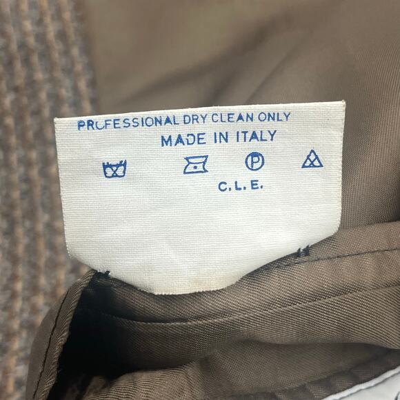 Vintage Woolmark Pura Lana Vergine Brown Tweed 2 Button Pockets Blazer - Picture 9 of 11